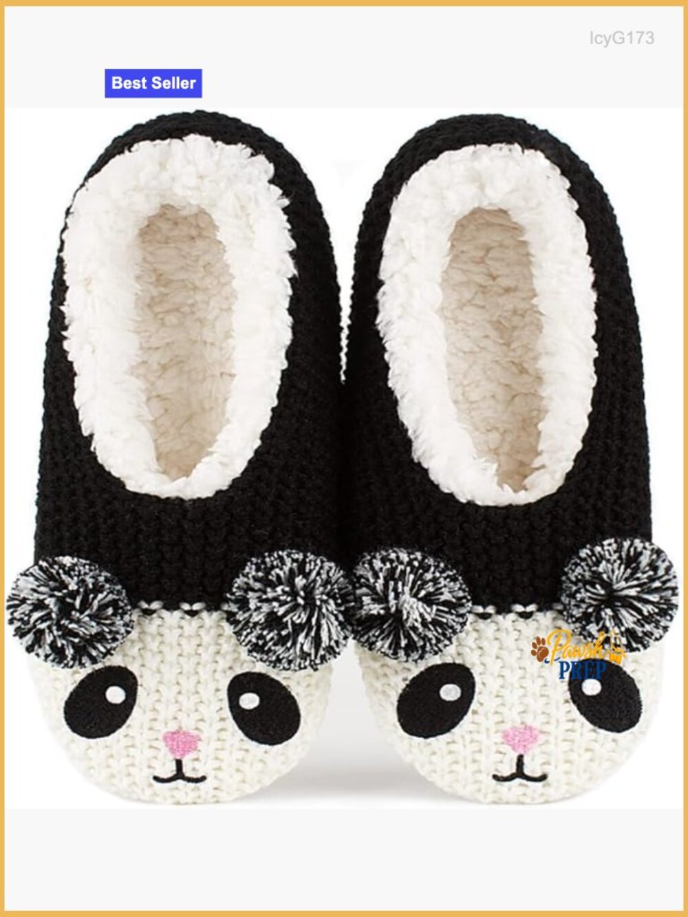 Womens Non Slip Gripper Slippers Fuzzy Knit House Slippers Memory Foam